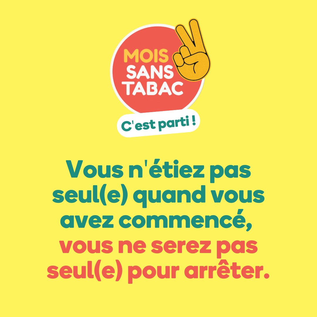 🚀 #MoisSansTabac, c'est parti ! 🎉

Relevez le défi et téléchargez l’appli @tabacinfoservice  pour suivre vos progrès chaque jour ! 💪📊

En novembre, on arrête tous ensemble ! 🚭

#MoisSansTabacOccitanie #TabacInfoService #santé #StopTabac #Ensemble