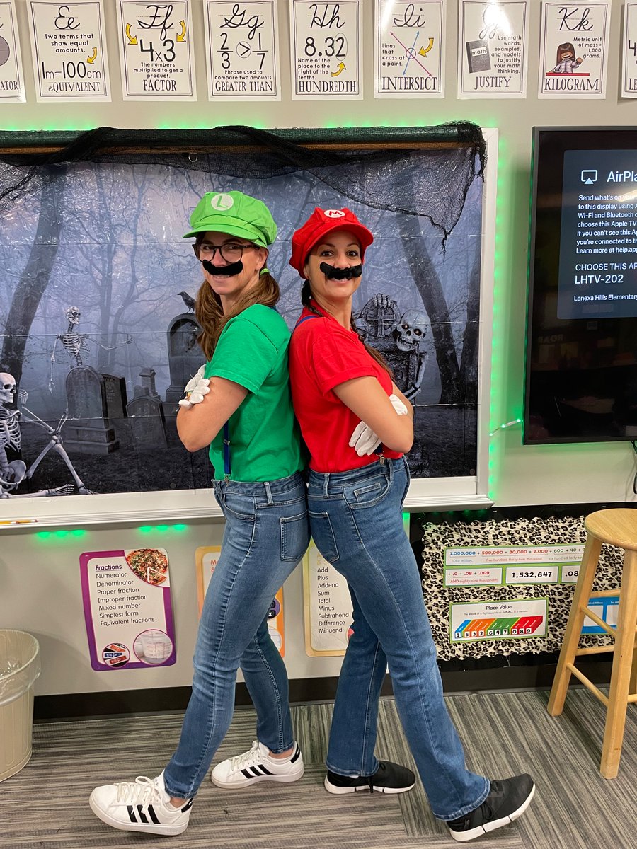 MrsErinBest's tweet photo. Celebrating Halloween 🎃 with my partner-in-crime, Mario! So lucky to be on her team. We are #ALLinSMSD! @LHLionsSMSD 🦁 https://t.co/dyo1iAMm3z