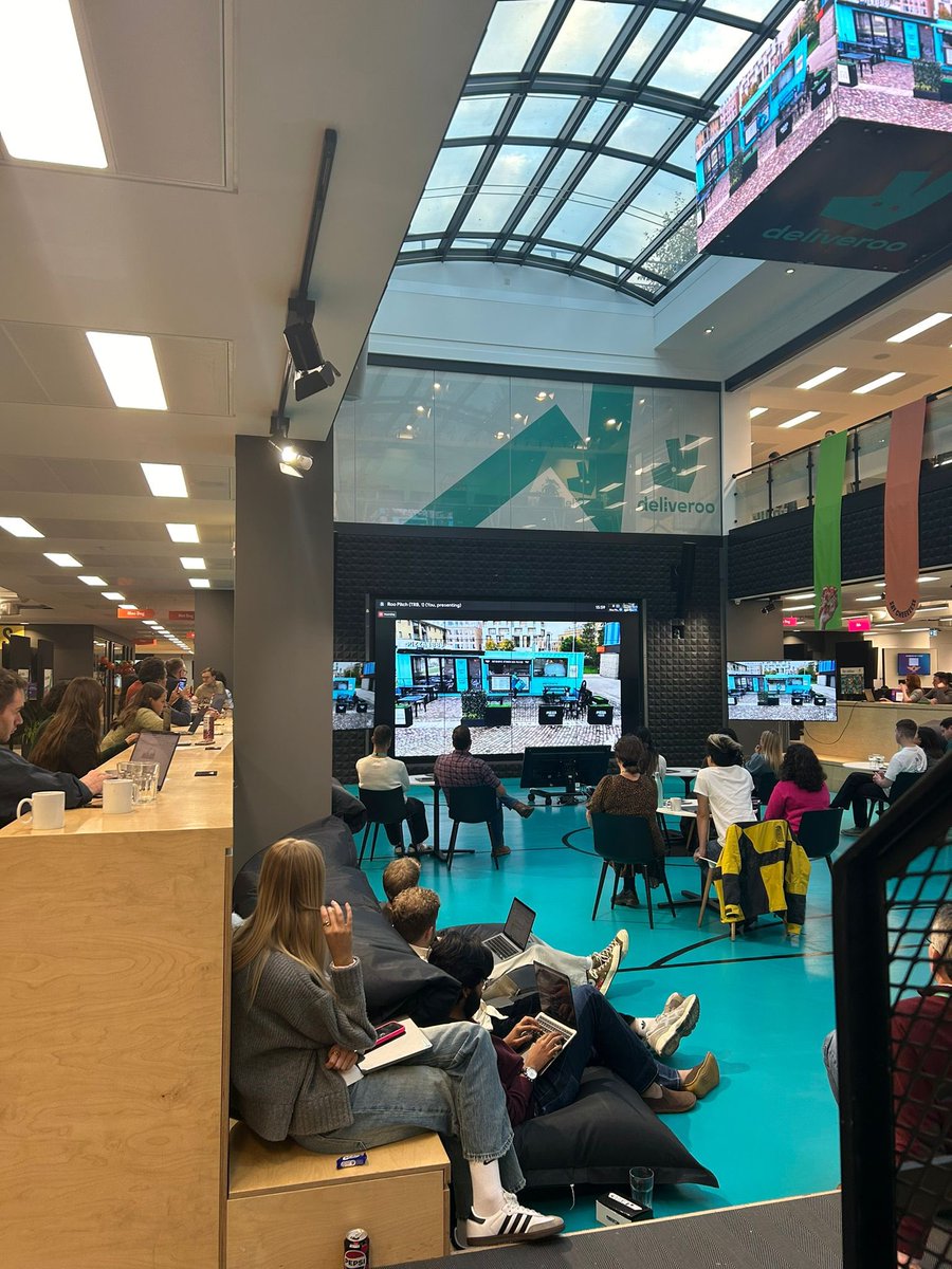 Wilkins33's tweet photo. We just premiered our film we made for Deliveroo at their HQ—on a basketball court! 🎥🚴

I'm absolutely buzzing! 🤩🦘

@adjust_studio https://t.co/UlWNXhwxUx