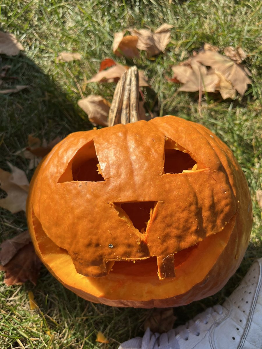 MissMertl's tweet photo. In the wolves today we carved our class pumpkin! We voted on which face it should have, scooped out the seeds and wrote down some ideas on what we should name it! 🎃 Tomorrow we count the seeds! https://t.co/AuhKHPZsLX