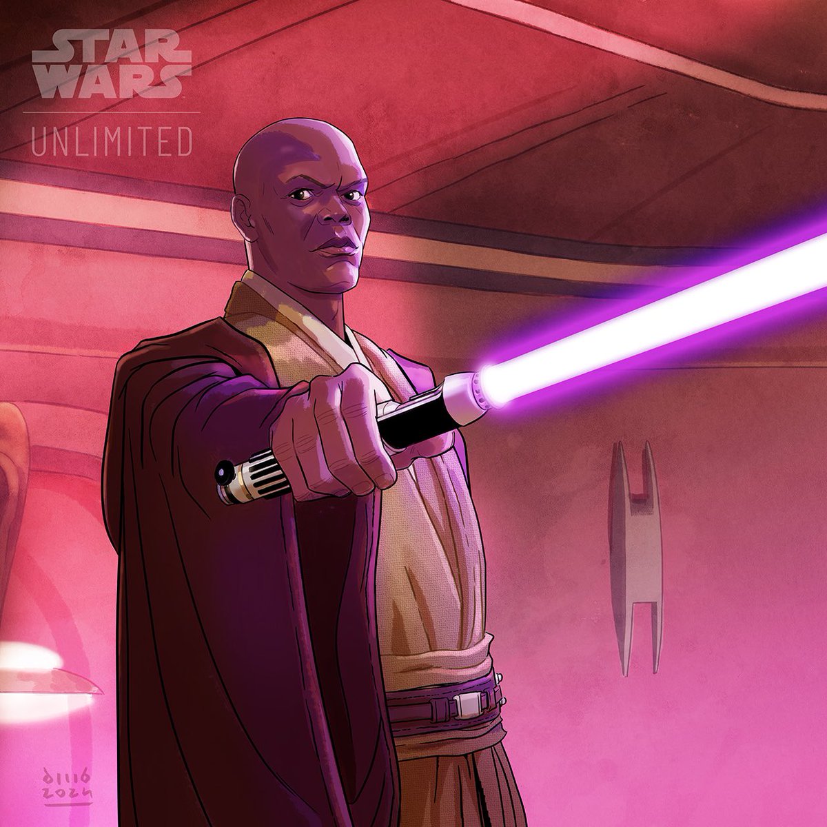 Say hi to the true villain of Clone Wars, master Mace Windu! Leader Showcase for Twilight of the Republic 🌅 #starwars #starwarsunlimited #fantasyflightgames