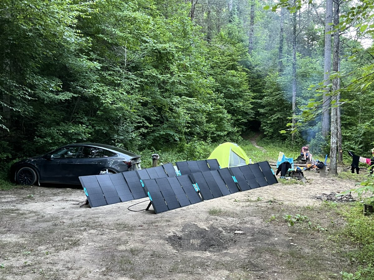 LaserSaber's tweet photo. @wmorrill3 If only we could capture it with a higher efficiency.  Even with the current technology my folding portable solar panels work great charging my Model Y.  In the future it’s only going to get better. https://t.co/3TwjVGFVzs
