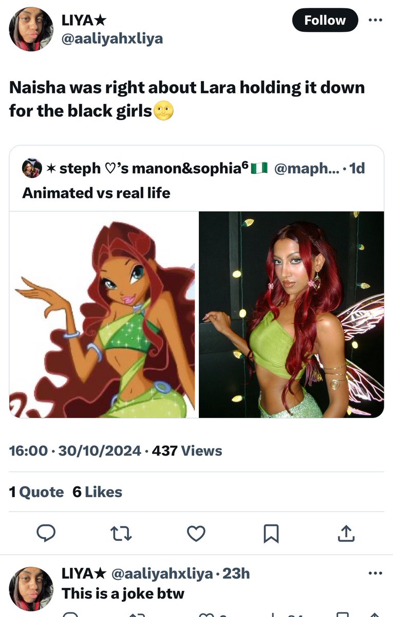 calwhorey's tweet photo. @aaliyahxliya girl how many times are you gonna say the same joke, it wasn’t funny 30 minutes ago and it’s not funny now! https://t.co/9nMhLuHplt