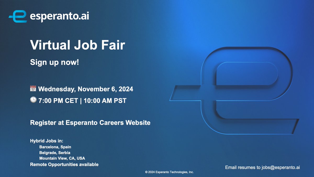 Esperanto Technologies tweet media