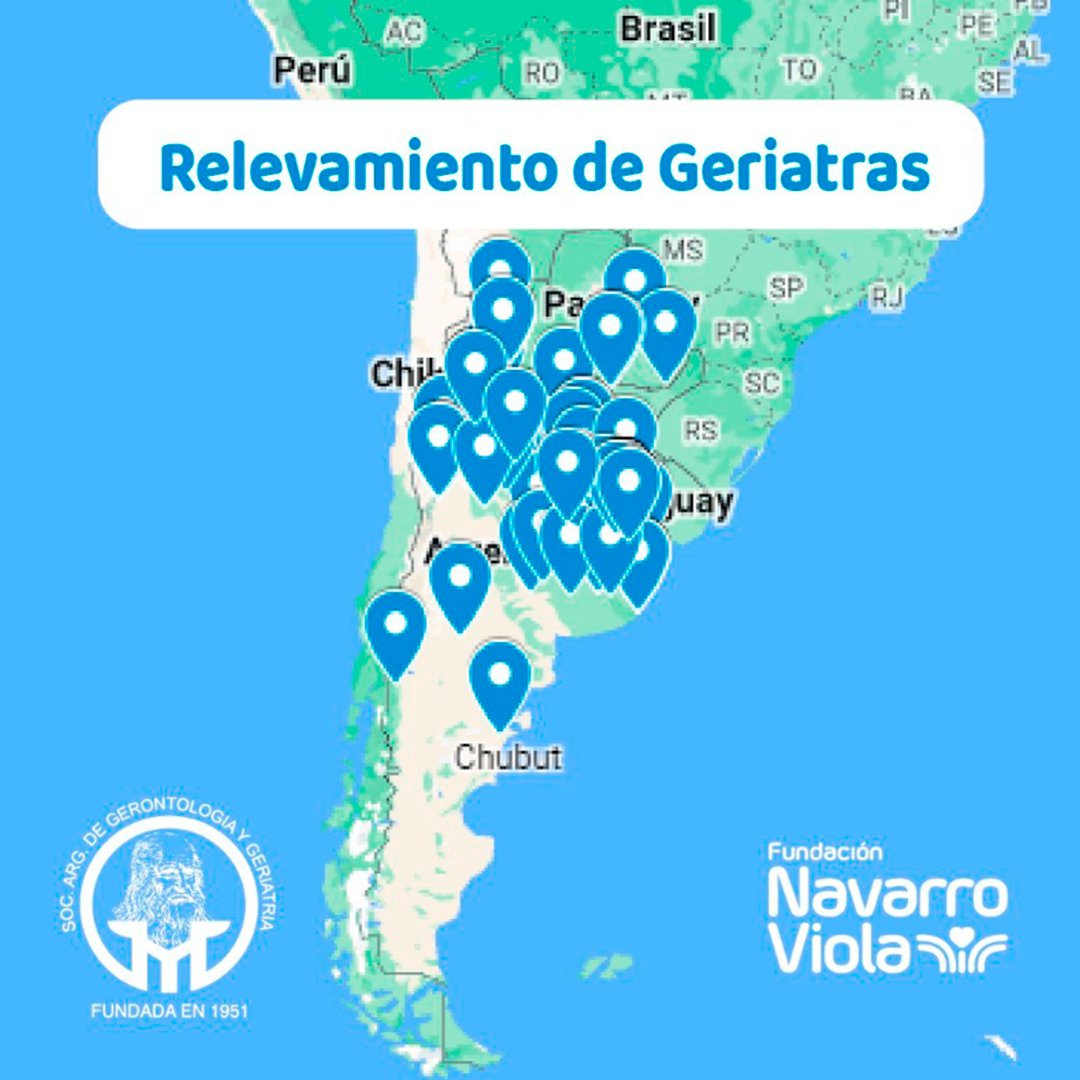 sagg2024's tweet photo. Relevamiento Nacional de Geriatras en Argentina
La SAGG y la Fundación Navarro Viola lanzamos esta iniciativa con el objetivo de reunir y brindar información confiable sobre los profesionales de la salud que ejercen la geriatría en todo el país. Link:  https://t.co/G6dg2laAMc https://t.co/edFhsS1p4r