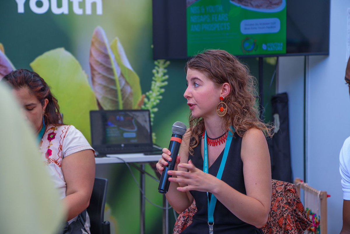 NatureBasedSols's tweet photo. 🌱Youth Voices at #COP16Colombia🌱

@AudreyCWagner moderated a workshop on youth &amp; #NbS by @Y4Nature, reflecting on progress since the 2021 #NbSGlobalYouthStatement

Key youth priorities for NbS:

🌎Social &amp; environmental safeguards
🌎Support ecosystem integrity &amp; local rights https://t.co/1Iwko285Rk