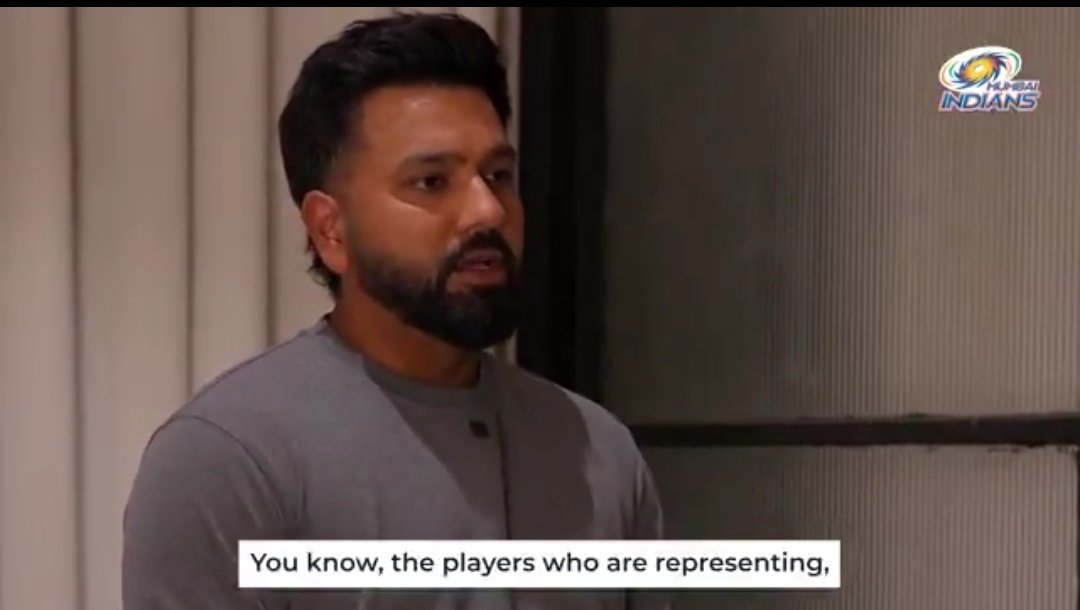 LoyalSachinFan's tweet photo. Rohit Sharma "You know the players who are representing the national team at the higher level should get the preference. That's what I believe in, and I'm quite happy with it. 
Captain. Leader. Legend....!!!! https://t.co/Z9p4cAR2N6