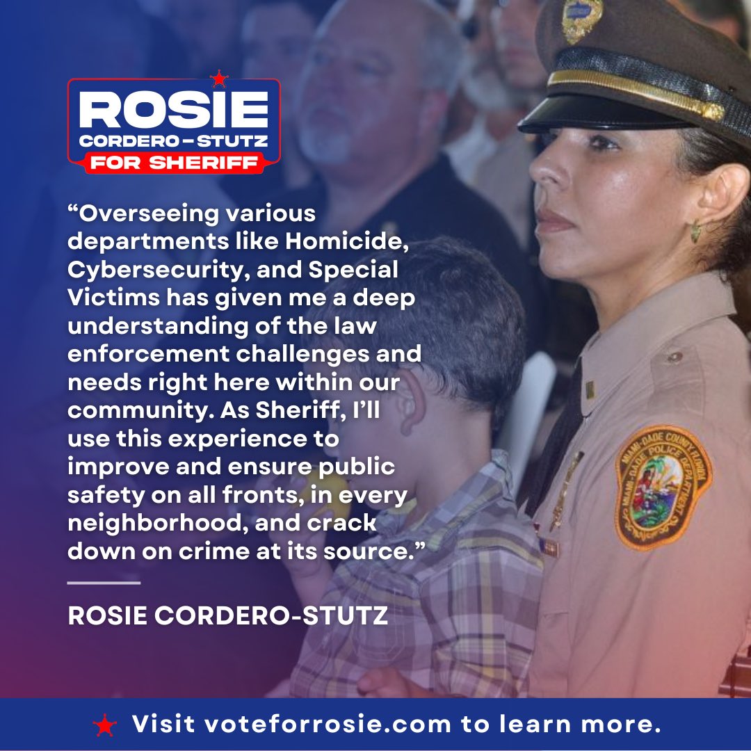 Rosie Cordero-Stutz for Miami-Dade Sheriff tweet media