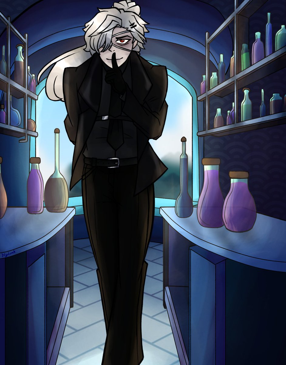 ElysiumMeadowIH's tweet photo. Ah, the one day a year where the ghouls and goblins come out, to fright and delight. It would seem such a holiday brings out plenty mischief. I guess I shall indulge this holiday for once. So, as they say, Happy Halloween.

//Art piece by @Hyionk love this piece so much!!! 🥺 https://t.co/KAIGRwGj76