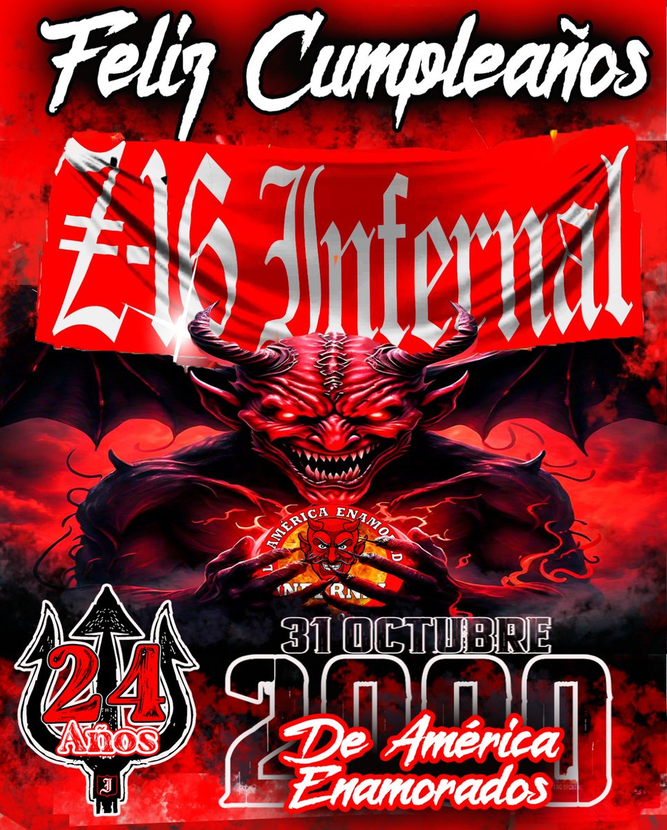 IBogo77a's tweet photo. Hoy 31 de Octubre festejamos nuestro cumpleaños #24años  detrás de @AmericadeCali feliz cumpleaños a toda esta gran banda que partido a partido siempre está 👹🇦🇹 @DR_Colombia de ♥️ https://t.co/fcJrDGPEUS