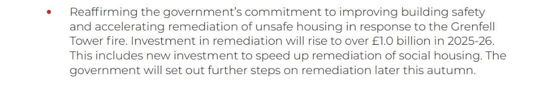 End Our Cladding Scandal (@eocs_official) on Twitter photo Looks like the "£1bn" announced by Rachel Reeves is not new money.
In 2023/24 <a href="/hmtreasury/">HM Treasury</a> spent c£580m on building safety.
That should rise this year and again in 2025/26 so the statement from the Chancellor is underwhelming.
Is this the same old politics <a href="/UKLabour/">The Labour Party</a>? Looks like the "£1bn" announced by Rachel Reeves is not new money.
In 2023/24 <a href="/hmtreasury/">HM Treasury</a> spent c£580m on building safety.
That should rise this year and again in 2025/26 so the statement from the Chancellor is underwhelming.
Is this the same old politics <a href="/UKLabour/">The Labour Party</a>?