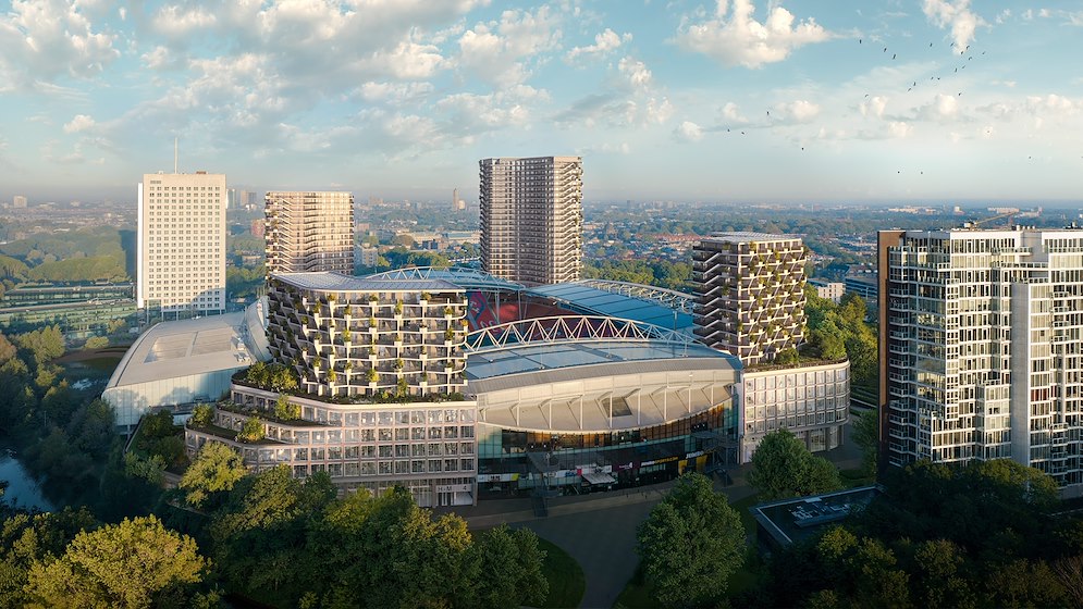 MVSA Architects presenteert ontwerp voor vernieuwd Galgenwaard: MVSA Architects heeft het ontwerp gepresenteerd voor de verbouwing van stadion Galgenwaard en zijn directe omgeving in Utrecht. In de hoeken van het stadion komen vier torens, goed voor in… dlvr.it/TFwJNL