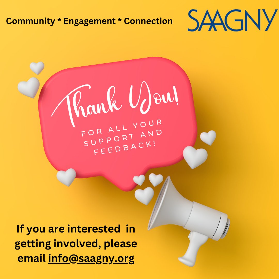 SAAGNY (@saagny1) on Twitter photo Thank you to all the promo pros who attended the SAAGNY Virtual Town Hall yesterday. We truly appreciate your candor and feedback. For more information on how to get involved with SAAGNY, please email info@SAAGNY.org.
#SAAGNY #Townhall #ThankYOU Thank you to all the promo pros who attended the SAAGNY Virtual Town Hall yesterday. We truly appreciate your candor and feedback. For more information on how to get involved with SAAGNY, please email info@SAAGNY.org.
#SAAGNY #Townhall #ThankYOU