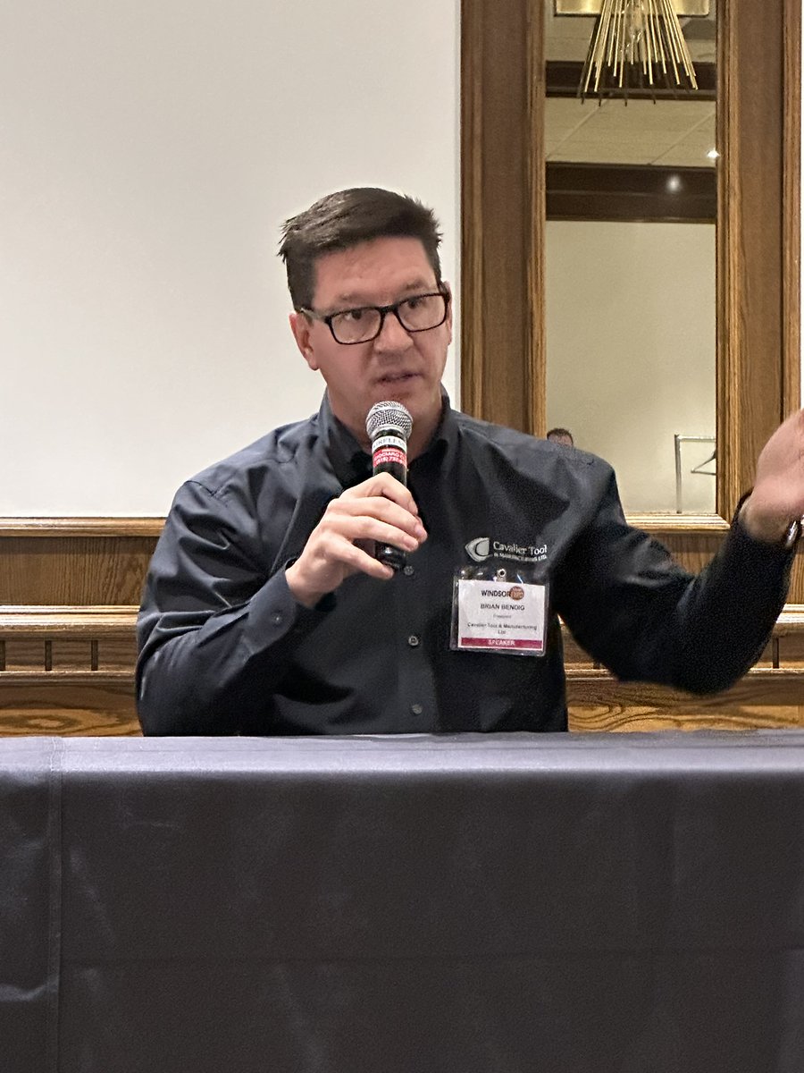 CavalierTool's tweet image. We were honored to have our President, @BrianBendig, represent the #CavalierArmy at the Windsor Expo.

Brian joined a panel of fellow industry experts to discuss the future of advanced manufacturing and strategies to drive progress over the next decade.