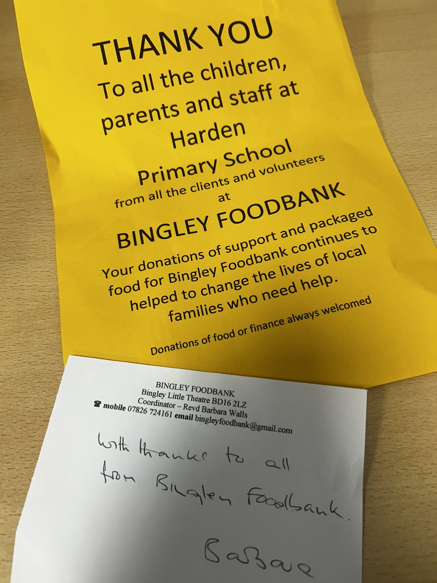 Thank you to our school council for arranging a food collection! #WeExceed