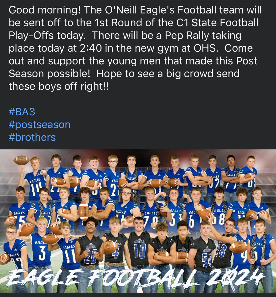 Football pep rally today!