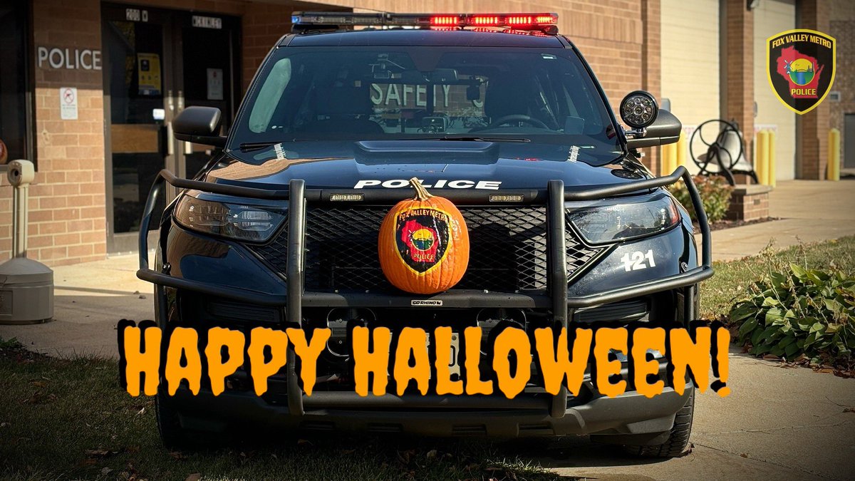 Happy Halloween! Trick or Treat is tonight from 5-7 in the Villages of Kimberly and Little Chute. Please drive carefully! 🎃