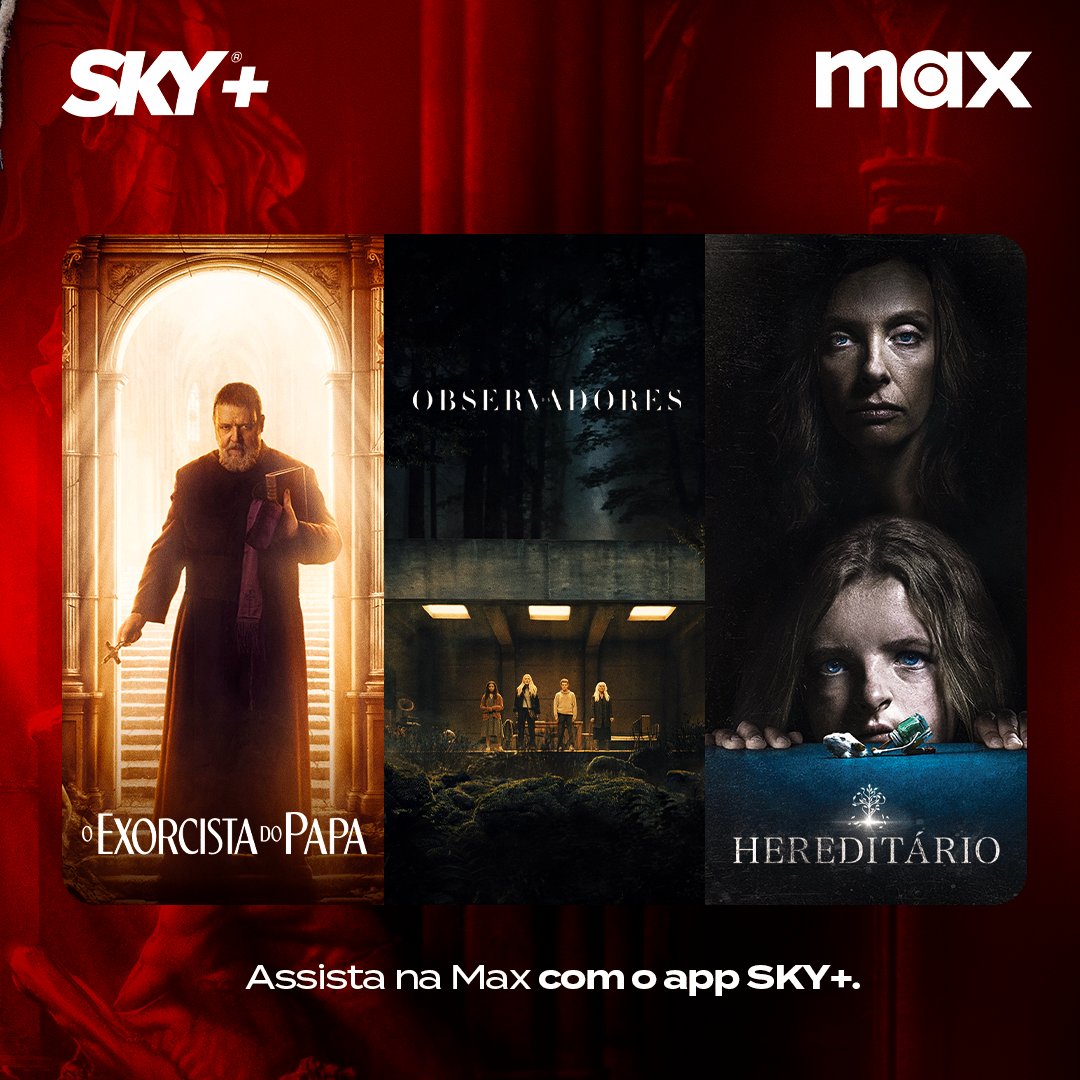 É medo que você quer? Então é medo que você vai sentir neste Halloween. Assista O Exorcista do Papa, Hereditário e Os Observadores na Max. Adicione Max ao seu plano e acesse com seu login SKY+.
