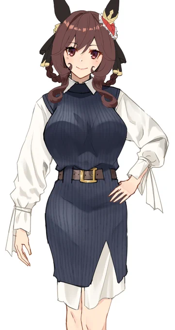 オリジナルの私服ドンナを2パターン考えてやした・・・#ウマ娘 
