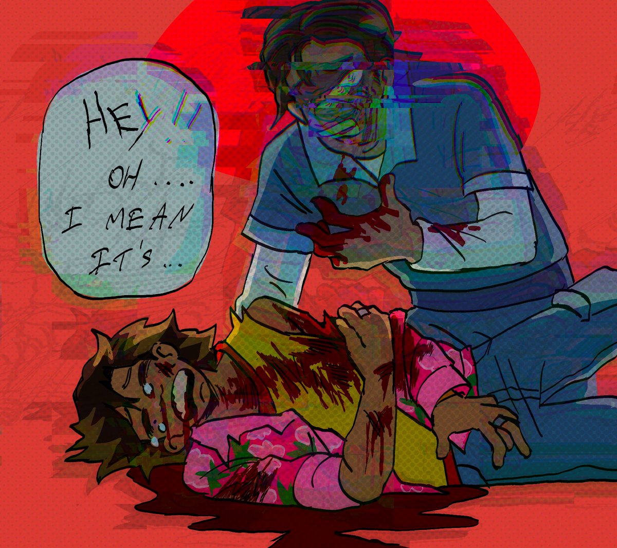 kjoooooji's tweet image. TW// BLOOD

(1/2) Daisuke likes doodling #mouthwashing