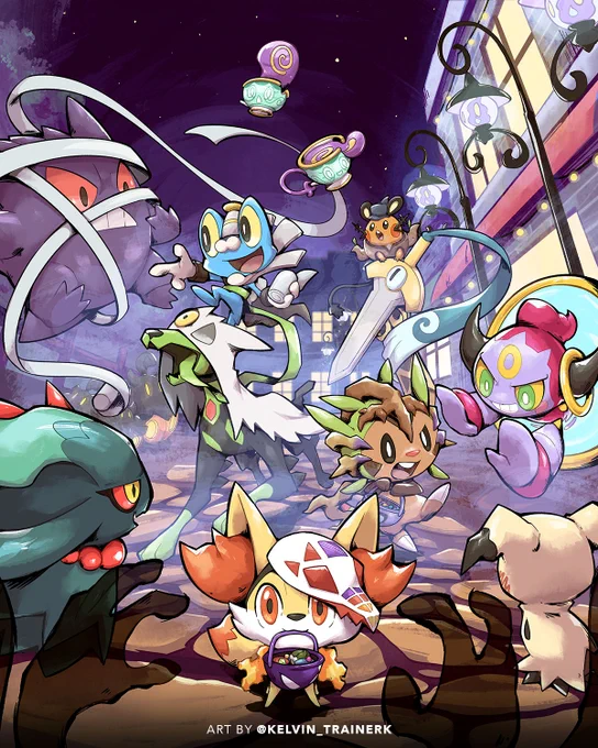 Trick or Treat! Happy Halloween everyone! Enjoy! RTs are much appreciated! #Pokemon #Pokemonart #Pokeween