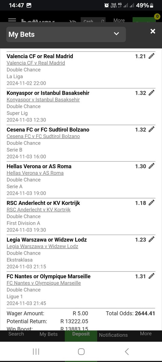 LuyandaCele16's tweet photo. I just placed a bet with Betway. Tap here to copy my bet or search for this booking code in the Multi Bet betslip X8265A117 https://t.co/d1YhLWT3yi https://t.co/GayNs1rxF2