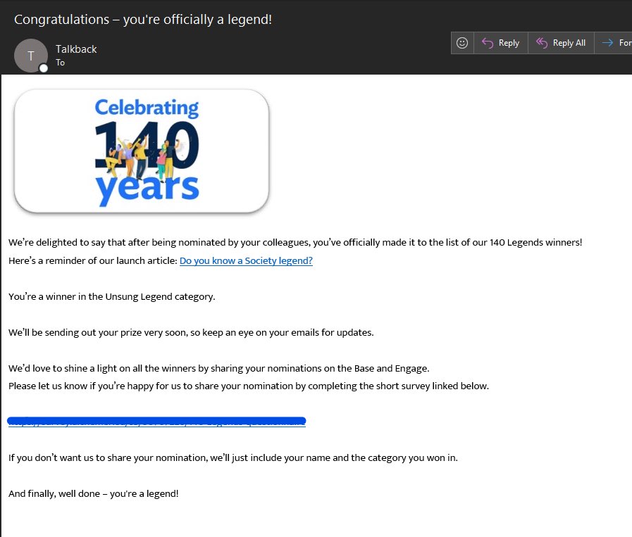 Liam Curley (@definethedc) on Twitter photo It turns out that I'm a Legend 😄 I'm truly appreciative to receive the "Unsung Legend" Award as part of <a href="/CoventryBS/">Coventry Building Society</a> celebrating its 140th Birthday 🌟
Incredibly grateful that someone saw value and took the time to nominate me ☺️
#TheCoventry140 #AllTogetherBetter #vExpert It turns out that I'm a Legend 😄 I'm truly appreciative to receive the "Unsung Legend" Award as part of <a href="/CoventryBS/">Coventry Building Society</a> celebrating its 140th Birthday 🌟
Incredibly grateful that someone saw value and took the time to nominate me ☺️
#TheCoventry140 #AllTogetherBetter #vExpert