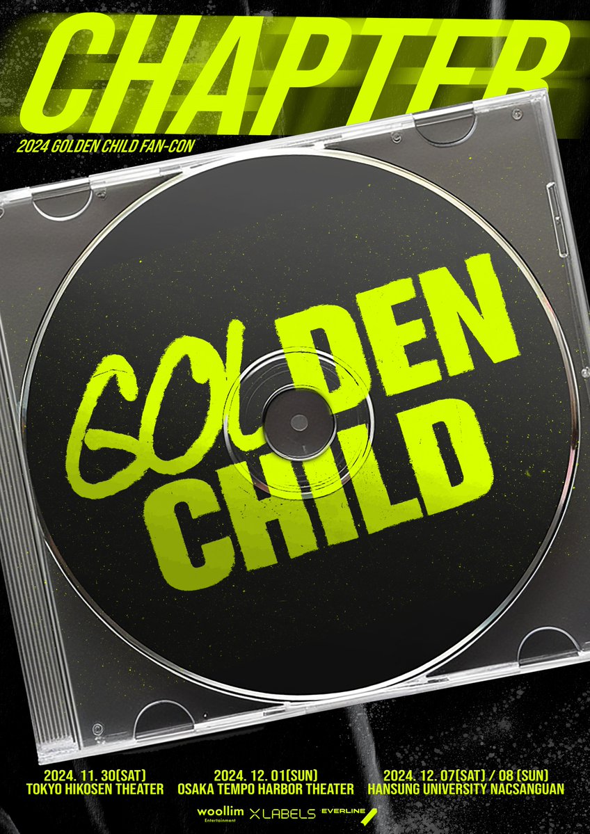 [📢] #골든차일드 #GoldenChild
2024 GOLDEN CHILD FAN-CON [CHAPTER]

🗓 2024. 12. 07(SAT) / 08(SUN)
📍 한성대학교 낙산관

#2024_GoldenChild_FANCON 
#CHAPTER
#에버라인 #EVERLINE