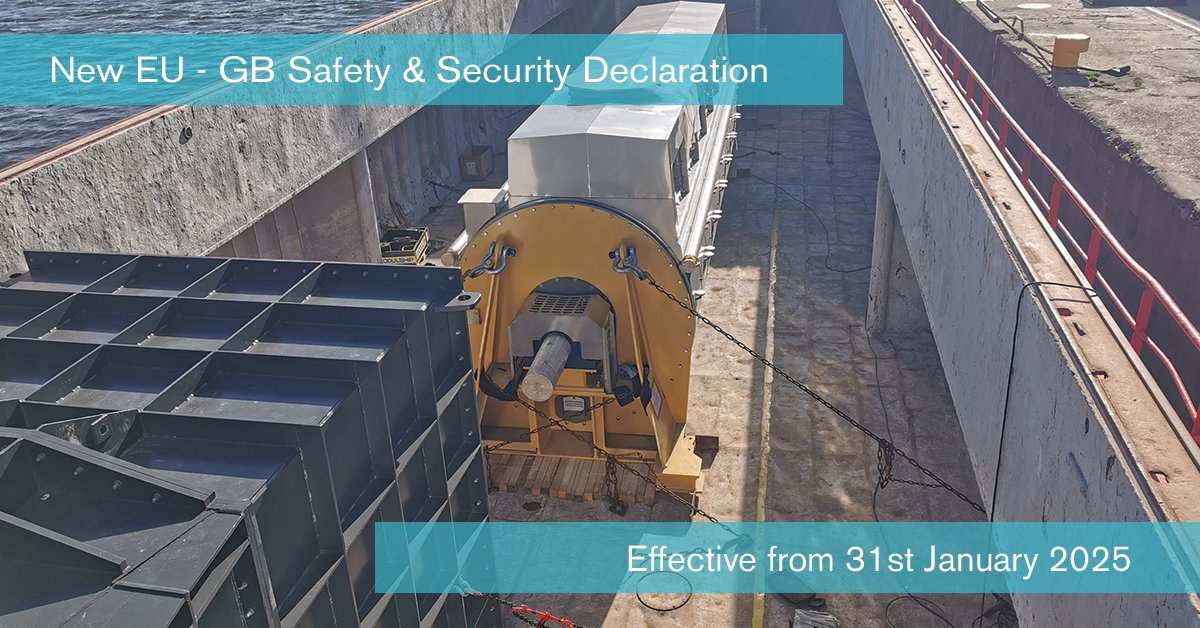 WWS_ALS's tweet photo. From January 2025 - All goods imported from the European Union to Great Britain must include a Safety and Security declaration. Learn more about this requirement and recent custom changes here - https://t.co/6jU8iwa1bq #customs #declarations #ens https://t.co/41YWDIcRO7