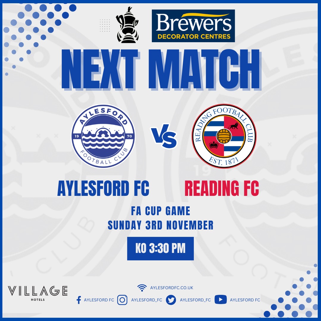 Aylesford FC (Ladies) (@aylesfordlfc) on Twitter photo THIS WEEK π΅βͺοΈ
<a href="/AdobeWFACup/">Adobe Women's FA Cup</a> First Round sponsored by <a href="/Brewerspaints/">Brewers Decorator Centres</a>
ποΈ <a href="/ReadingFCWomen/">Reading FC Women</a>
π <a href="/aylesford_fc/">Aylesford Football Club</a> 3G
π Β£5 Adults, Β£3 Concessions
β½οΈ KO 3:30pm
π Pavilion & Food Shack Open πΊ
Battle of the Royals at ME20 π
#UpTheFord
#adobewomensfacup THIS WEEK π΅βͺοΈ
<a href="/AdobeWFACup/">Adobe Women's FA Cup</a> First Round sponsored by <a href="/Brewerspaints/">Brewers Decorator Centres</a>
ποΈ <a href="/ReadingFCWomen/">Reading FC Women</a>
π <a href="/aylesford_fc/">Aylesford Football Club</a> 3G
π Β£5 Adults, Β£3 Concessions
β½οΈ KO 3:30pm
π Pavilion & Food Shack Open πΊ
Battle of the Royals at ME20 π
#UpTheFord
#adobewomensfacup