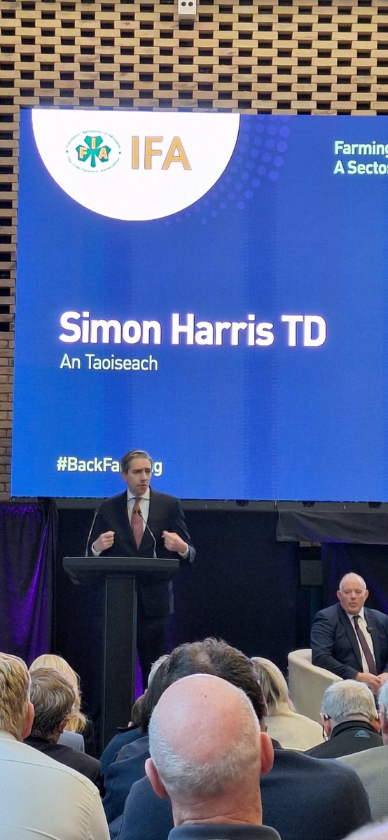 AnTaoiseach adressing IFA Conference committing full support to farmers