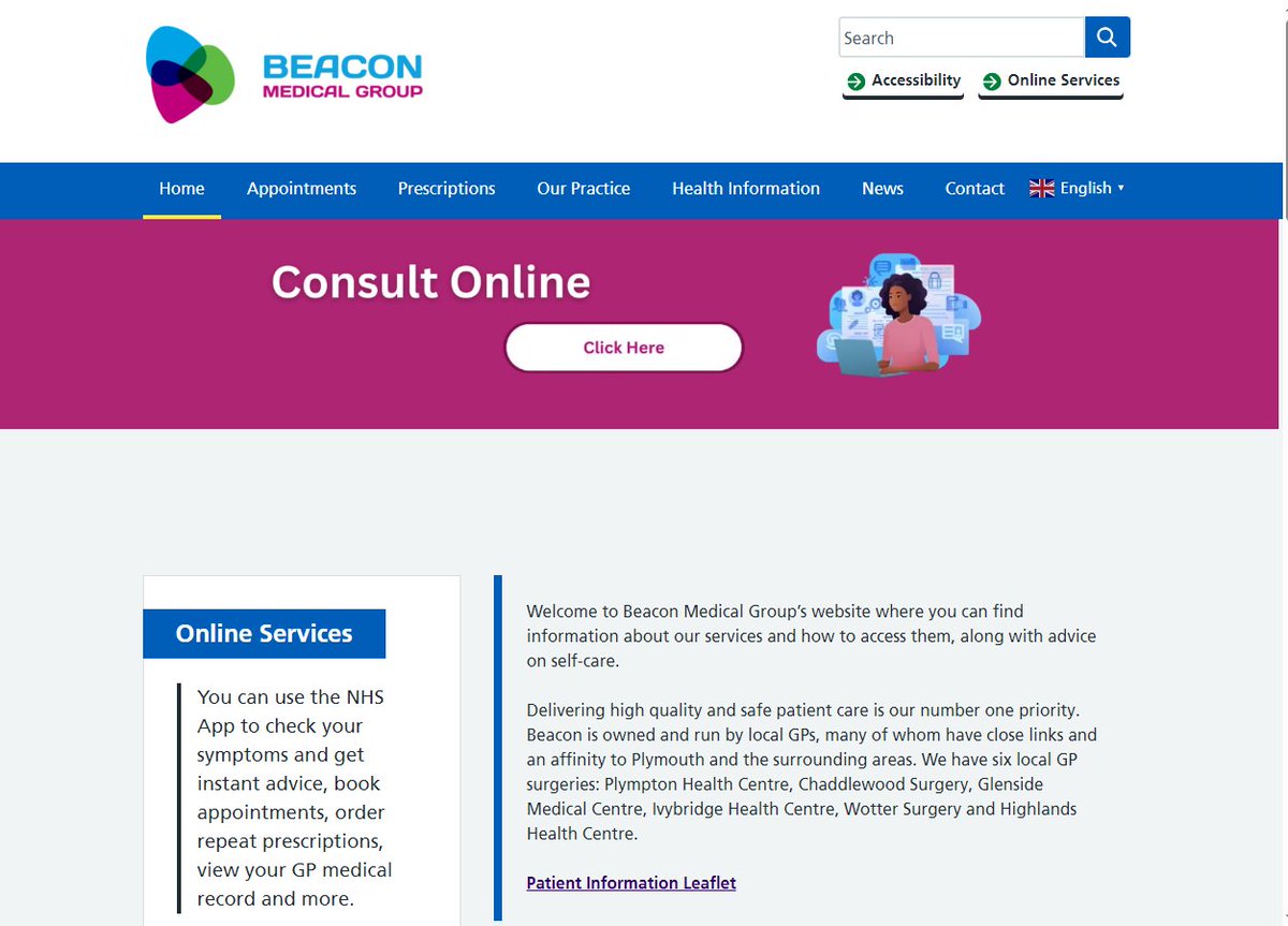 To continue to improve the service we deliver to our patients, we are excited to announce a new, more accessible practice website. We hope that this will access to practice information, health information and our online consultation simpler. This will be live from next week.