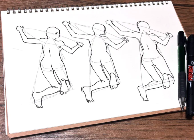 今日の絵のトレーニングの成果🏋️‍♀️
毎日少しずつ前進前進〜🚶‍♀️ 