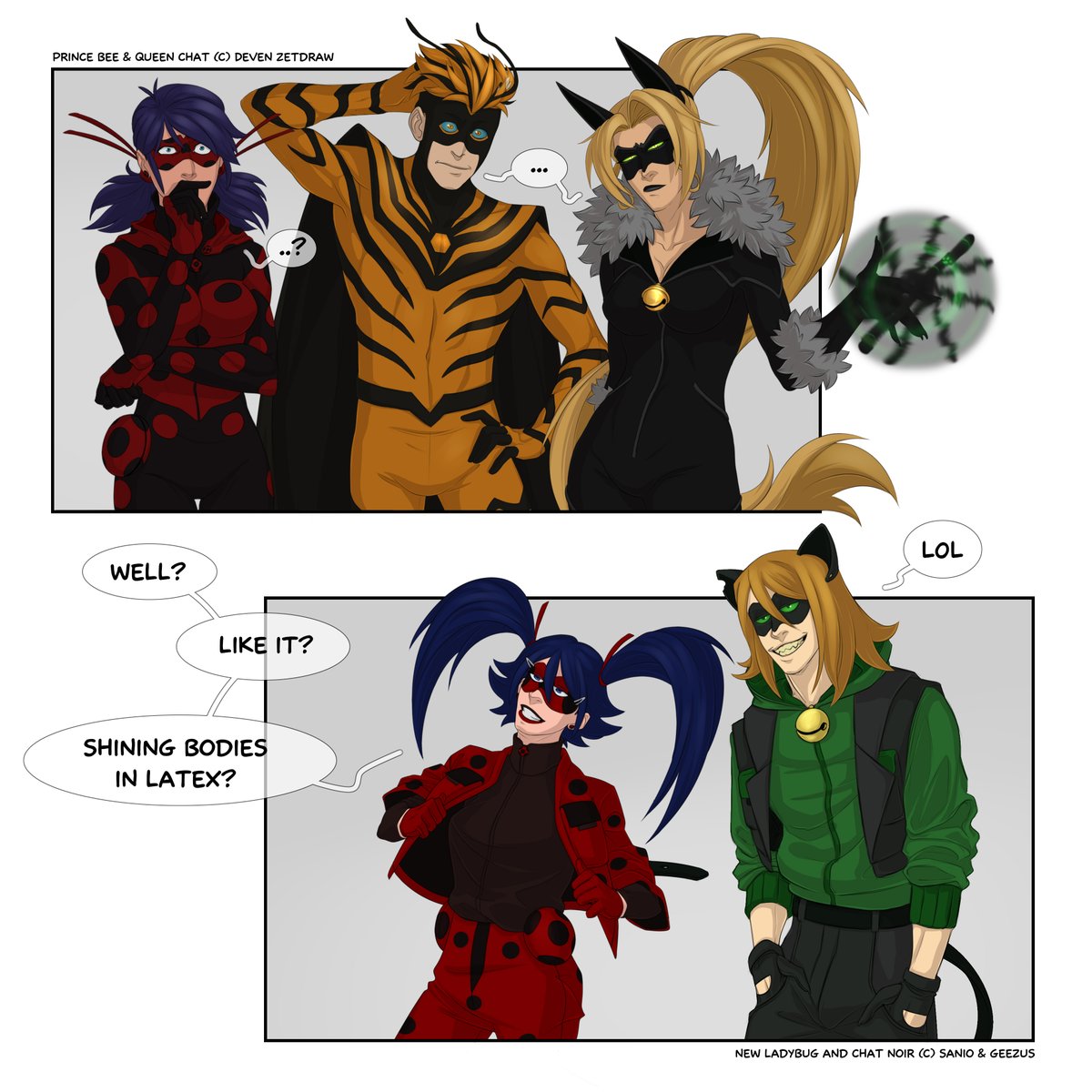 Crossover between my Prince Bee Au and Sanio &amp; Geezus Au 

#Refuge_asylum #ZetDraw #Ladybug #Chloe #adrian #DevenZetDraw #AgeUpAU #PrinceBee_AU #crossover