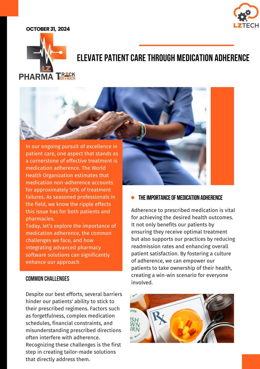 LZTechLimited's tweet photo. Did you know that medication non-adherence costs the healthcare industry billions each year? Imagine if your pharmacy could help patients stay on track with their prescriptions—improving outcomes and building loyalty. 
#Pharmatrack #medicationadherence #pharmacysoftware https://t.co/nZmyi4o2iA