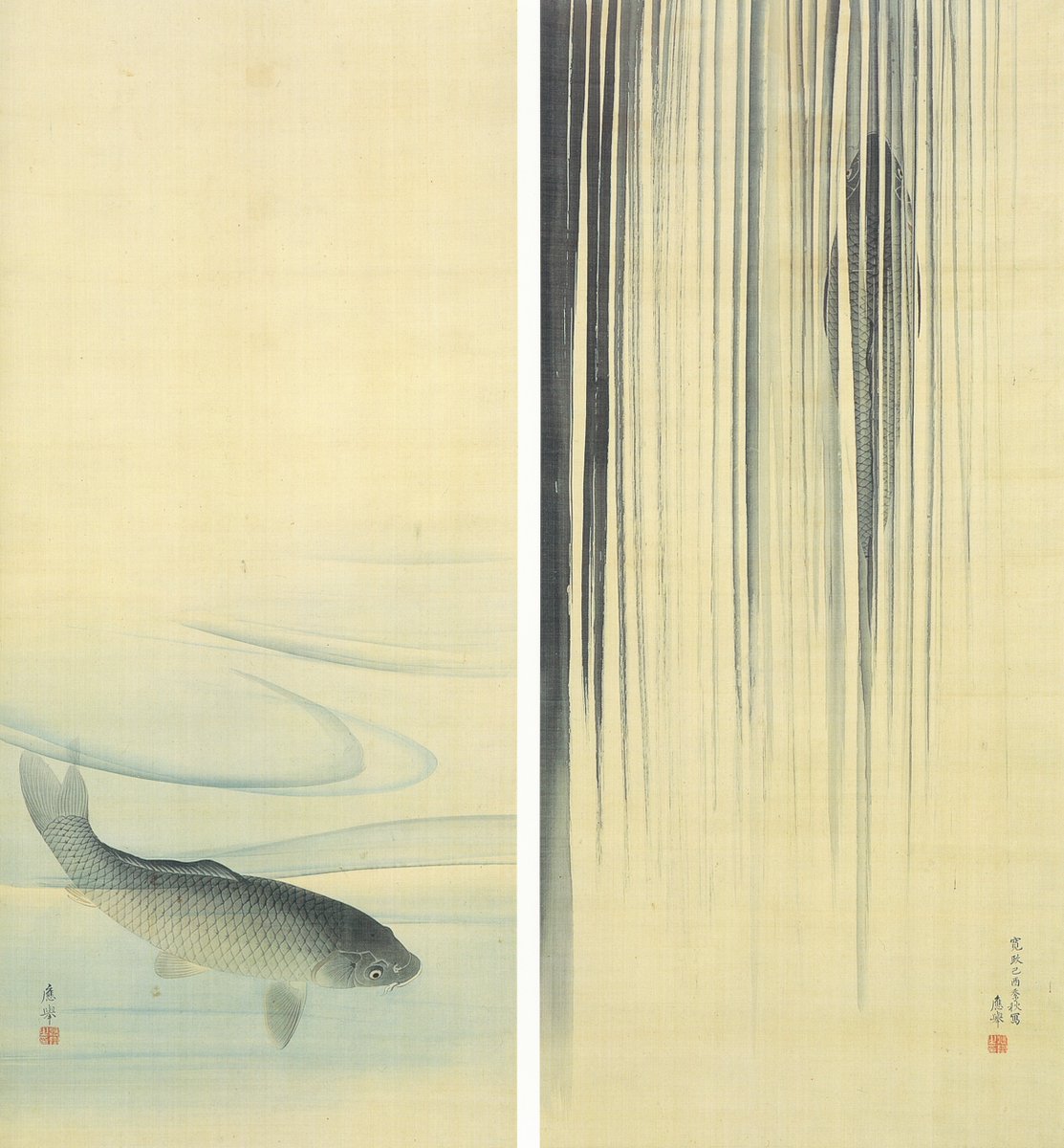 円山 応挙 まるやま おうきょ Maruyama Ōkyo 1733–1795 《龍門鯉魚図