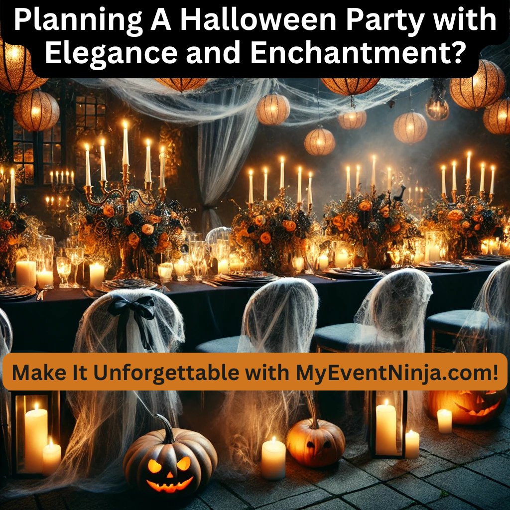 Planning a Halloween gathering with a touch of elegance? 🎃✨ Find spooky-chic decor and vendors at MyEventNinja.com! #HalloweenInspiration #ElegantHalloween #EventPlanning #MyEventNinja