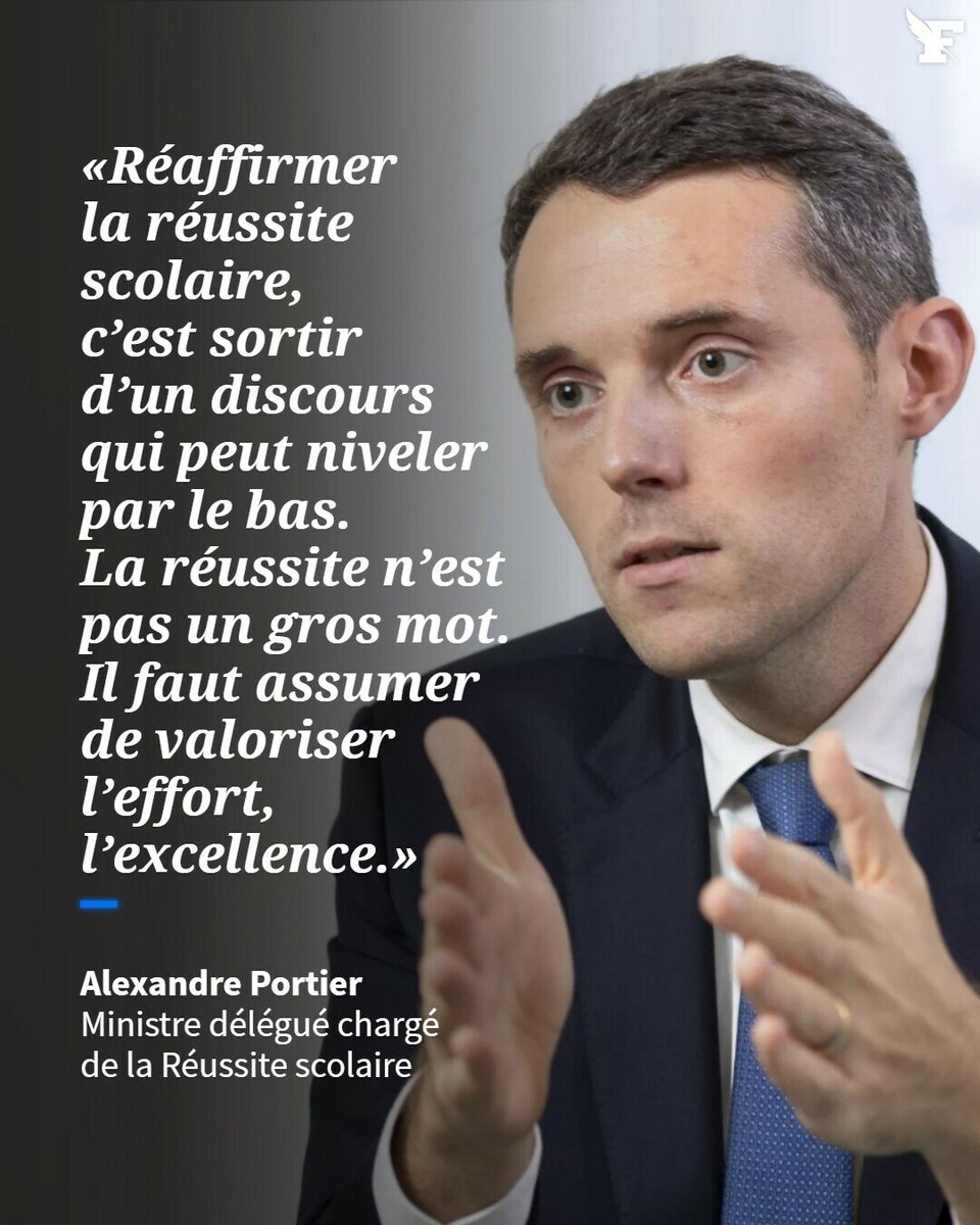 Le_Figaro's tweet image. «Le travail doit être récompensé, à travers des notes qui veulent dire quelque chose et des diplômes qui ont une valeur.»
→ l.lefigaro.fr/Nj8
