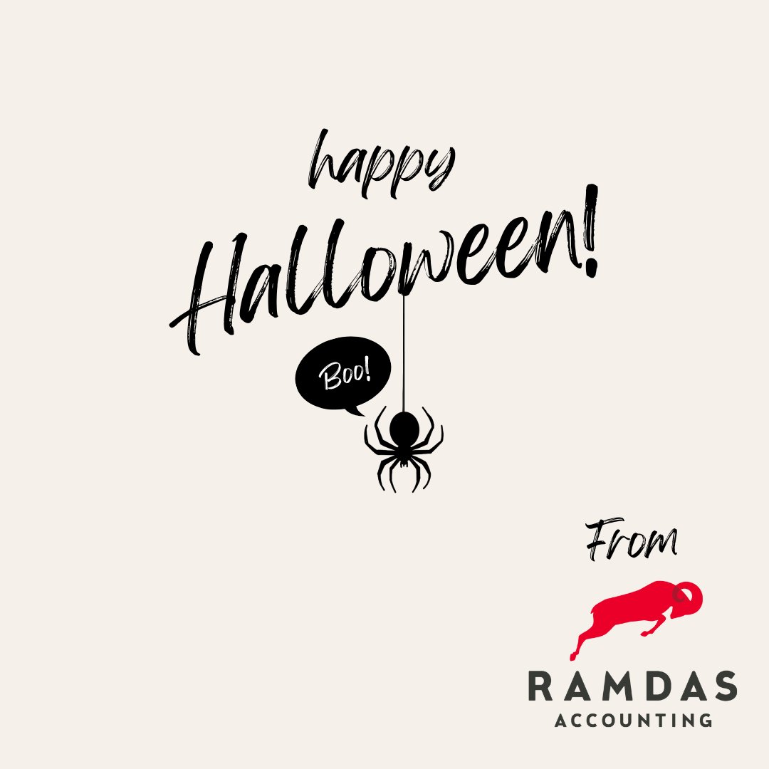 RamdasTax's tweet photo. Ghosts and goblins might be scary, but your taxes don't have to be! 👻
Happy Halloween from our boo-tiful CPAs and staff!
#TaxesArentSpooky #TaxPlanningMagic #taxexperts #TaxTreats #TaxoWeen #SpookySeason https://t.co/2AIrhJ7kqo