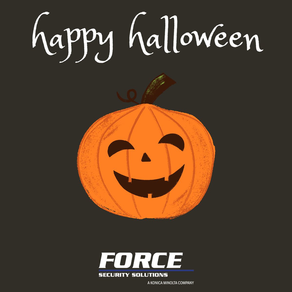 Force_Security's tweet photo. Wishing you a night full of frights and a bag full of delights. Happy Halloween from the team at Force Security Solutions!

#HappyHalloween https://t.co/I5sFaNuhzn