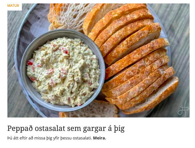 Er þetta ostasalat uppfullt af GARGonzola osti? 

Nei ég segi nú bara svona