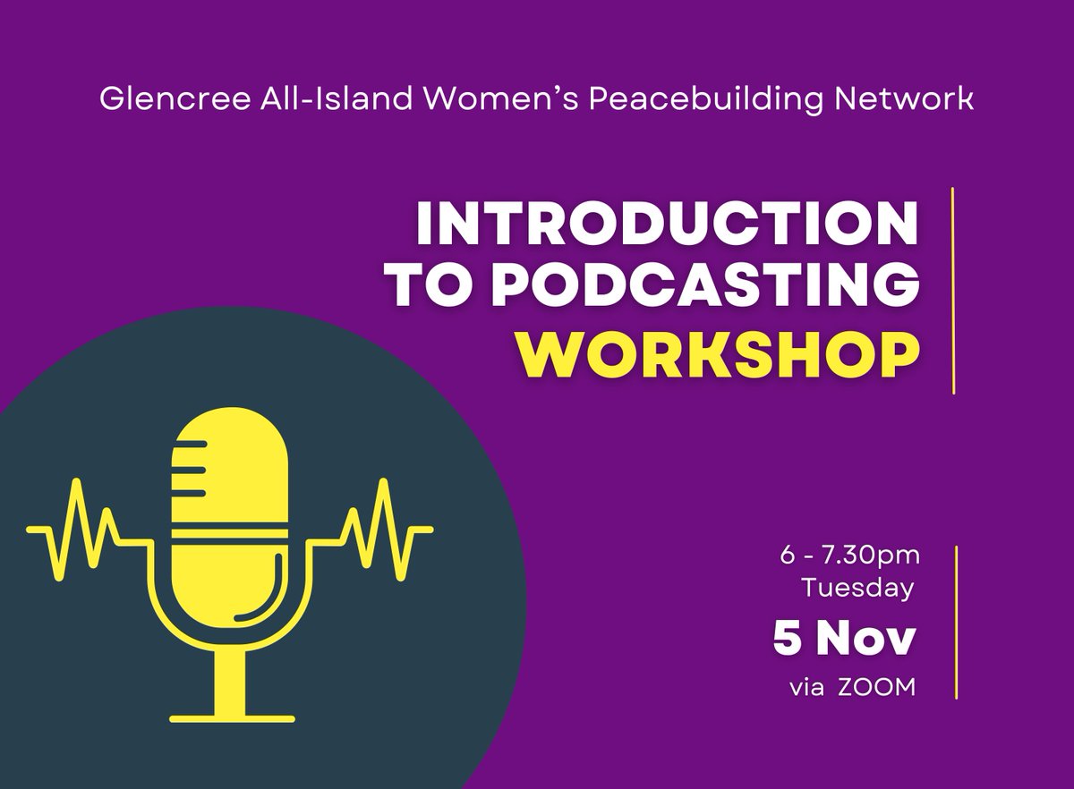 👋 Members of our All-Island Women's Peacebuilding Network, a lot coming up on our Women's Leadership Programme next week ...
➡️Introduction to Podcasting Workshop
➡️Inter-Generational Storytelling Workshop
➡️LOUD Women training w/@LouthLocalDev &amp; #SICAP
➡️Coffee &amp; Collaboration