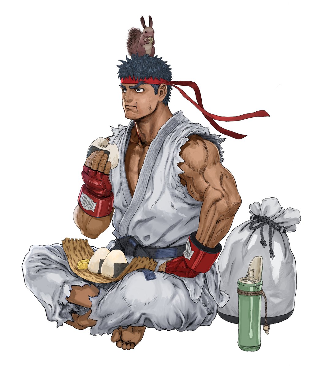 リュウ(ストリートファイター) 「おくすり手帳、裏面に描いたリュウさん 」|あきまんPLAMAX「GODZ ORDER」神翼騎士団のイラスト