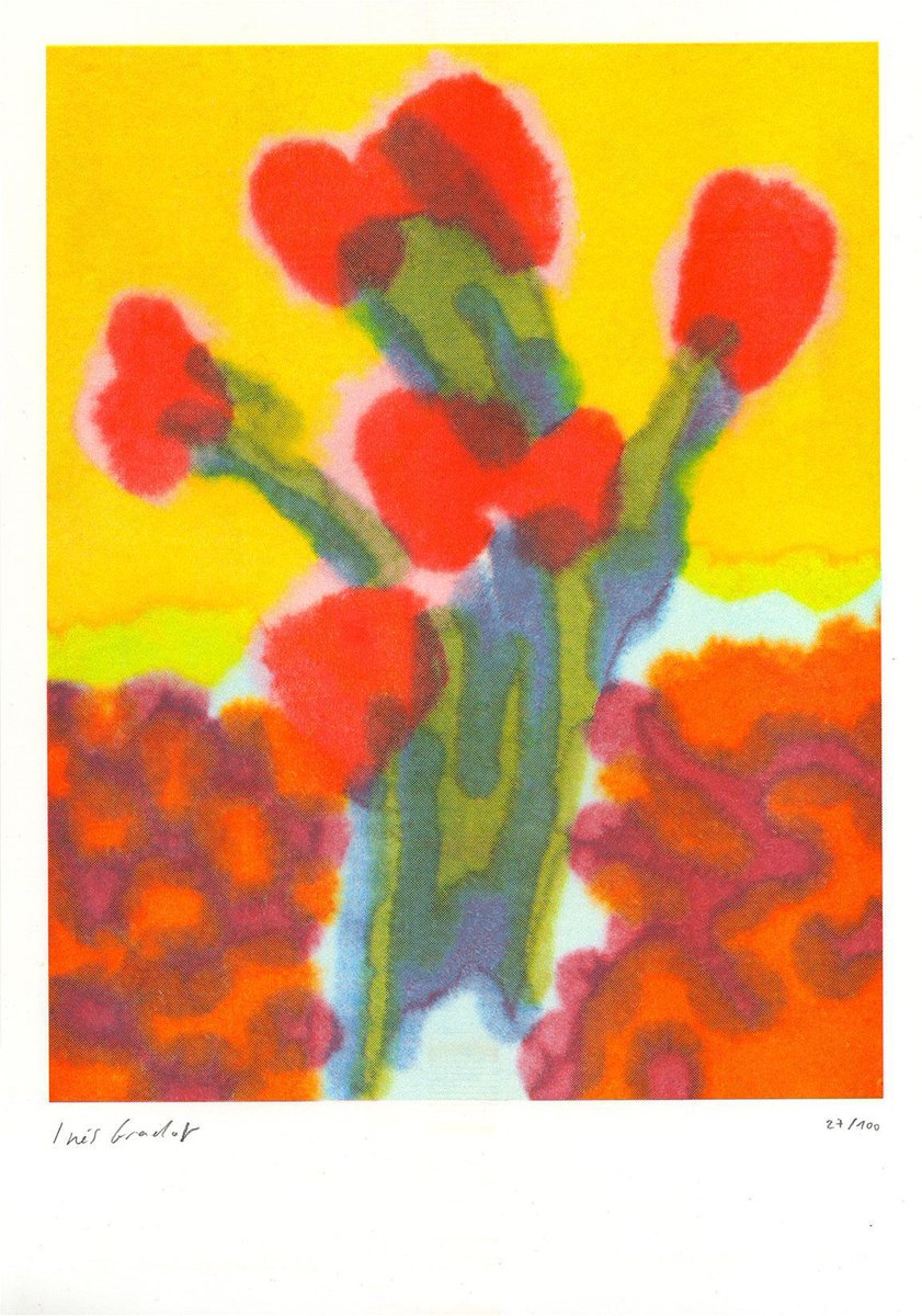 Inès Gradot’s inky marker pen drawings blend into Risograph prints that look like paintings > bit.ly/3UtP6EI