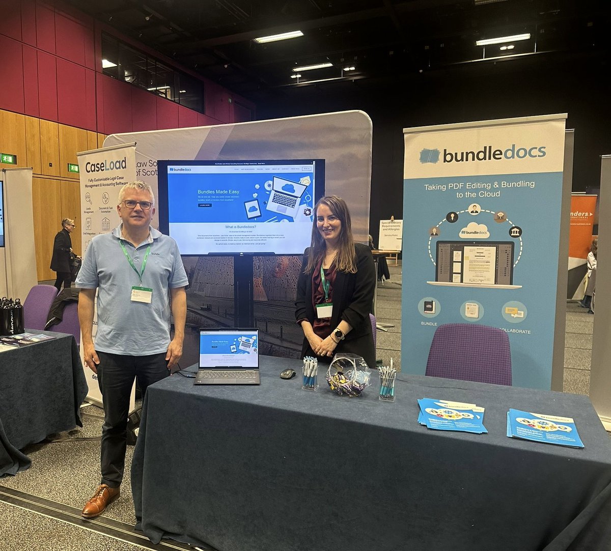 Miles Osborne and Lisa Walsh are at the @lawscot annual conference today in Edinburgh.

If you are looking for a secure and adaptable solution for your firm, make sure to speak with the team to learn how Bundledocs is aiding over 100 of the top 200 UK law firms.

#LegalTech