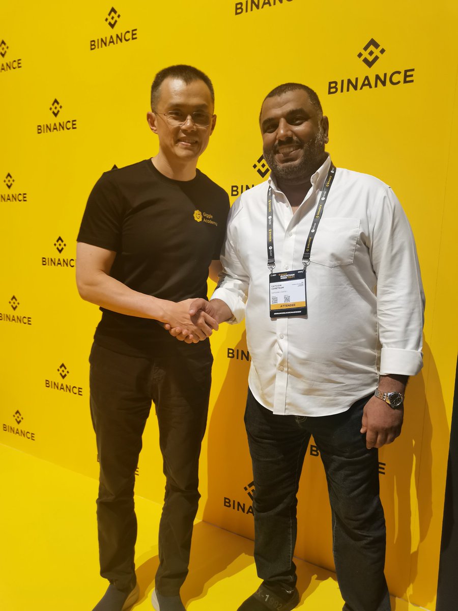 With <a href="/cz_binance/">CZ 🔶 BNB</a> at #BinanceBlockchainWeek