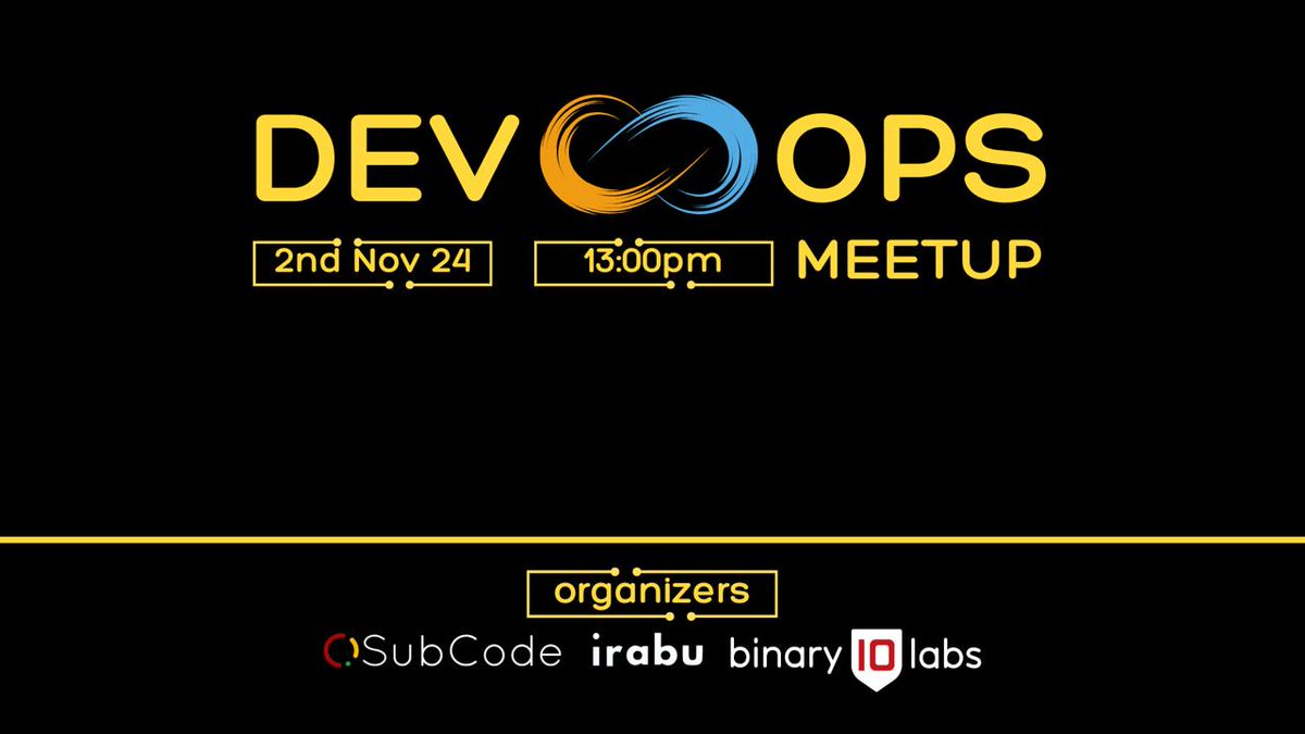 binaryxlabs's tweet image. We are hosting a DevOps Meetup for Professional Devs eager to share their experiences?

🗓 2nd Nov 2024
⏰️ 13:00 PM 
📍 Binary Labs - Kunduchi

Register to Attend: bit.ly/3Uv8UI5

Cc @SubcodeAfrica @irabuteam