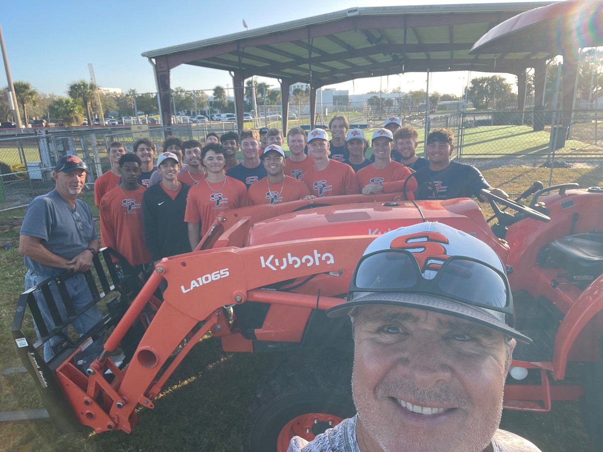 Thank you to the SouthFlorida State College Baseball team members and Softball Coach Carlos Falla for their help on demo day getting ready for the new batting cage project.