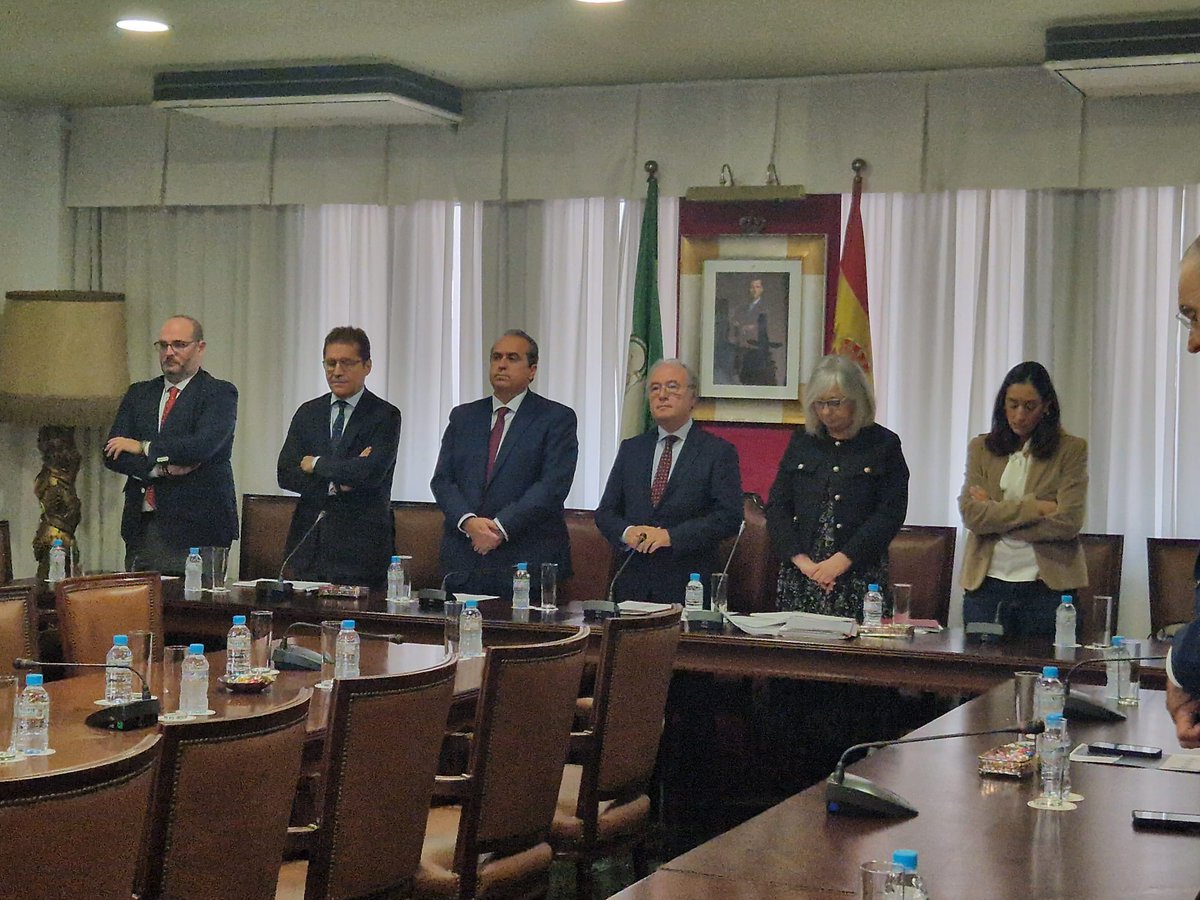 camaraofcordoba's tweet photo. El Pleno de la Cámara ha guardado un minuto de silencio por las víctimas y afectados por la #DANA 
💪Transmitimos todo nuestro apoyo y solidaridad a los afectados por la tragedia https://t.co/t7bpdZwXWh