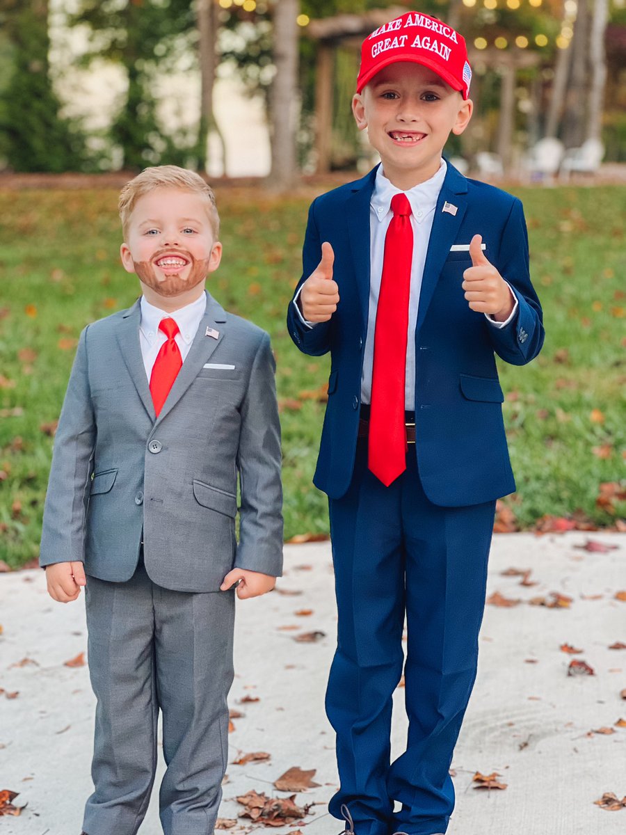 What do you think about these young fellows supporting Trump/ Vance for Halloween! Proud Grandma. <a href="/realDonaldTrump/">Donald J. Trump</a> <a href="/JDVance/">JD Vance</a> <a href="/elonmusk/">Elon Musk</a> <a href="/catturd2/">Catturd ™</a>